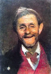 Un vieil homme souriant